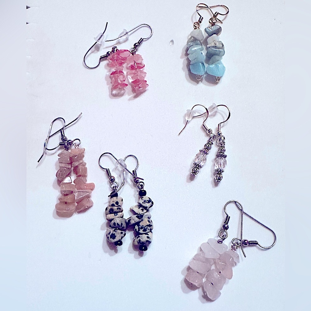 New:Soul_Embellish Elegant 925s Sterling Silver Crystal Beaded Fishhook Earrings